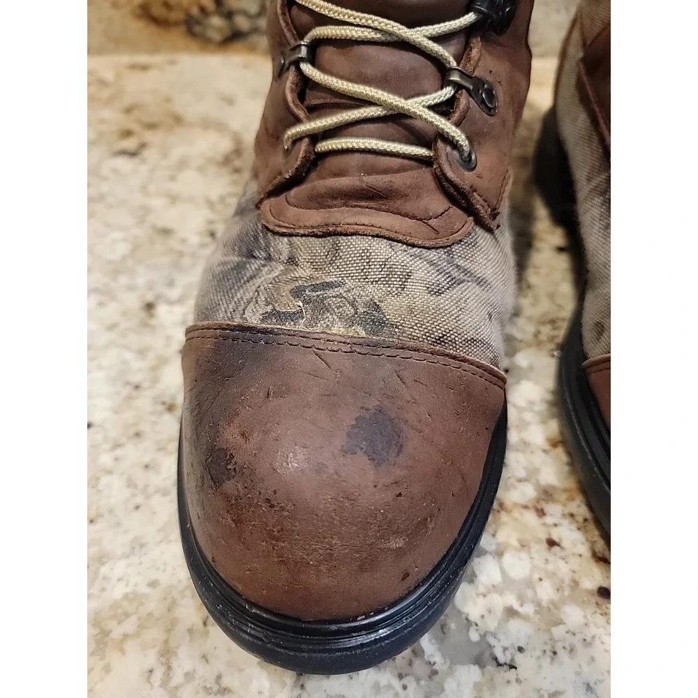 Red Wing Camouflage Steel Toe Work Safety Gore-Tex Hunting Boots 10D Vintage USA